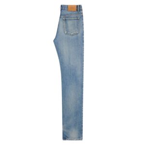 SAINT LAURENT STRAIGHT JEANS IN BENJAMIN BLUE DENIM