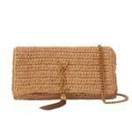 KATE EMBELLISHED RAFFIA SHOULDER BAG