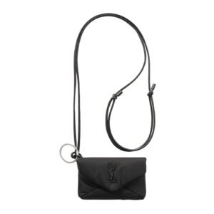 CASSANDRE LOGO APPLIQUED LEATHER TRIMMED QUILTED PADDED NYLON POUCH