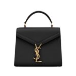 CASSANDRA MINI TOP HANDLE BAG IN GRAIN DE POUDRE EMBOSSED LEATHER