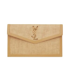 UPTOWN POUCH IN MICRO RAFFIA