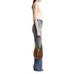 LE 5 A 7 YSL BEADED WOOD HOBO BAG