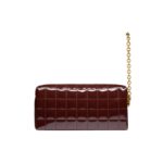 CASSANDRE MATELASSE CARRE POUCH ON CHAIN IN SHINY CANVAS