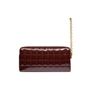 CASSANDRE MATELASSE CARRE POUCH ON CHAIN IN SHINY CANVAS