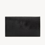 UPTOWN POUCH IN CROCODILE EMBOSSED SHINY LEATHER