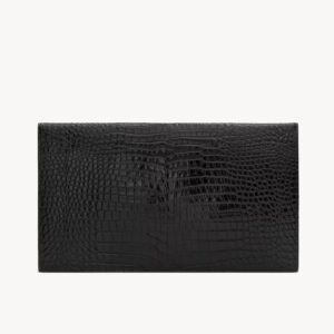 UPTOWN POUCH IN CROCODILE EMBOSSED SHINY LEATHER