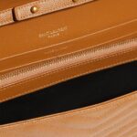 YSL MONOGRAM LARGE WALLET ON CHAIN IN GRAINED LEATHER