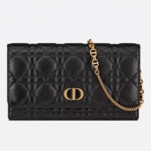 DIOR CARO POUCH WITH CHAIN