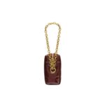 CASSANDRE MATELASSE CARRE POUCH ON CHAIN IN SHINY CANVAS