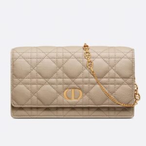 DIOR CARO POUCH WITH CHAIN