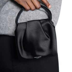 POCHON MINI TOP HANDLE BAG IN SATIN SILK