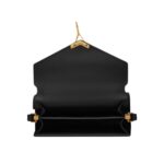 CASSANDRA MINI TOP HANDLE BAG IN GRAIN DE POUDRE EMBOSSED LEATHER