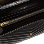 YSL MONOGRAM LARGE WALLET ON CHAIN IN GRAINED LEATHER