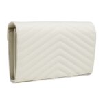 YSL MONOGRAM LARGE WALLET ON CHAIN IN GRAINED LEATHER