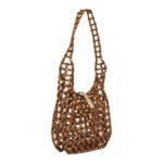 LE 5 A 7 YSL BEADED WOOD HOBO BAG