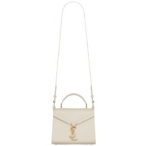 CASSANDRA MINI TOP HANDLE BAG IN GRAIN DE POUDRE EMBOSSED LEATHER