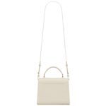CASSANDRA MINI TOP HANDLE BAG IN GRAIN DE POUDRE EMBOSSED LEATHER