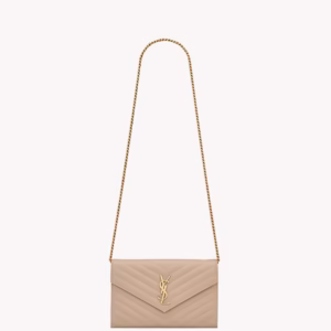 CLASSIC CASSANDRE CHAIN WALLET IN GRAIN DE POUDRE LEATHER