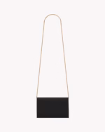 UPTOWN CHAIN WALLET IN GRAIN DE POUDRE EMBOSSED LEATHER