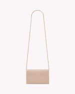 UPTOWN CHAIN WALLET IN GRAIN DE POUDRE EMBOSSED LEATHER