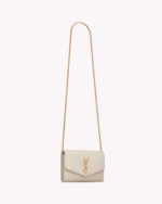 UPTOWN CHAIN WALLET IN GRAIN DE POUDRE EMBOSSED LEATHER