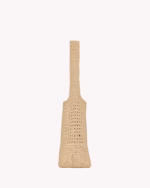 LE 5 A 7 SUPPLE IN RAFFIA CROCHET AND SMOOTH LEATHER