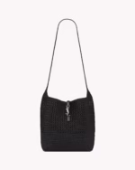 LE 5 A 7 SUPPLE IN RAFFIA CROCHET AND SMOOTH LEATHER