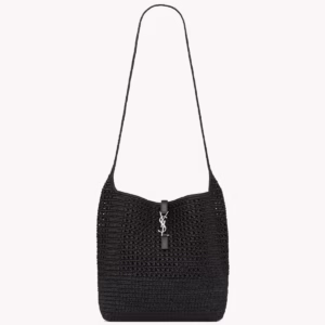 LE 5 A 7 SUPPLE IN RAFFIA CROCHET AND SMOOTH LEATHER