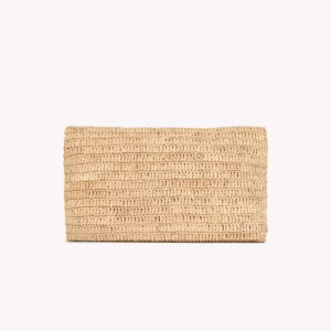 CASSANDRE LARGE ENVELOPE POUCH IN RAFFIA