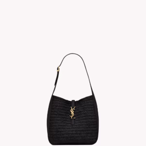 LE 5 A 7 SUPPLE SMALL IN RAFFIA AND LEATHER