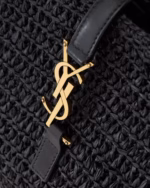 LE 5 A 7 SUPPLE SMALL IN RAFFIA AND LEATHER