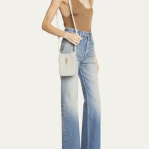 LE 5 A 7 MINI YSL VERTICAL BUCKET BAG IN SMOOTH LEATHER