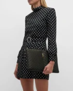 YSL MONOGRAM LARGE POUCH IN SMOOTH LEATHER