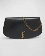 VOLTAIRE YSL MONOGRAM WALLET ON CHAIN IN GRAINED LEATHER