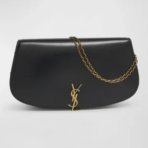 VOLTAIRE YSL MONOGRAM WALLET ON CHAIN IN GRAINED LEATHER