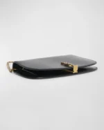 VOLTAIRE YSL MONOGRAM WALLET ON CHAIN IN GRAINED LEATHER