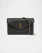 CASSANDRE SMALL YSL POUCH ON CHAIN IN CALFSKIN