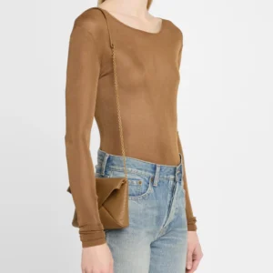 CASSANDRE SMALL YSL POUCH ON CHAIN IN CALFSKIN