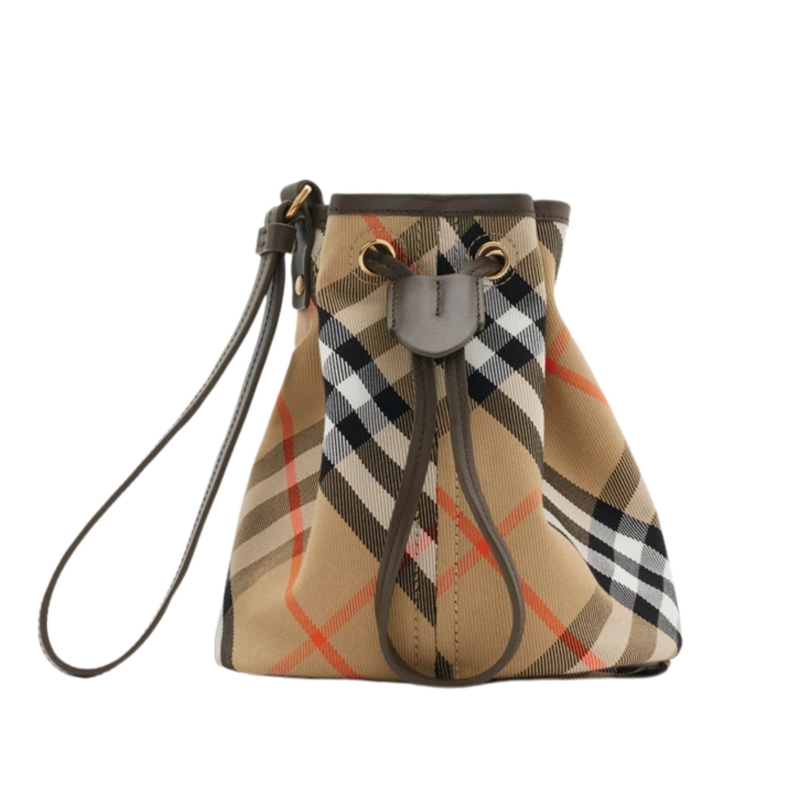 CHECK DRAWSTRING POUCH