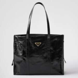 PRADA LARGE LEATHER TOTE BAG