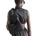 PADDED RE NYLON SHOULDER BAG