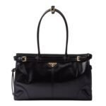 PRADA BONNIE LARGE LEATHER HANDBAG