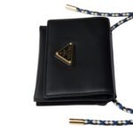 CARD HOLDER WITH LEATHER SHOULDER STRAP