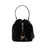 VELVET MINI BAG WITH NAPPA LEATHER DETAILS