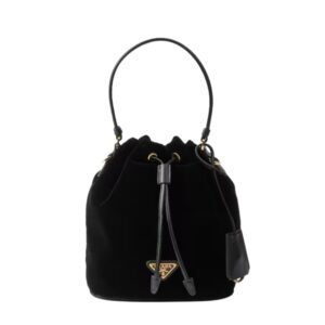 VELVET MINI BAG WITH NAPPA LEATHER DETAILS