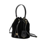 VELVET MINI BAG WITH NAPPA LEATHER DETAILS