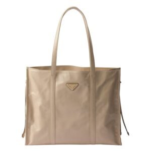 PRADA LARGE LEATHER TOTE BAG