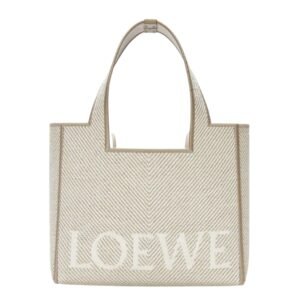 SMALL LOEWE FONT TOTE IN JACQUARD CANVAS
