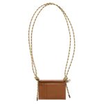 CARD HOLDER WITH LEATHER SHOULDER STRAP