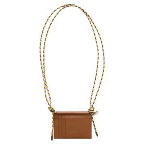 CARD HOLDER WITH LEATHER SHOULDER STRAP